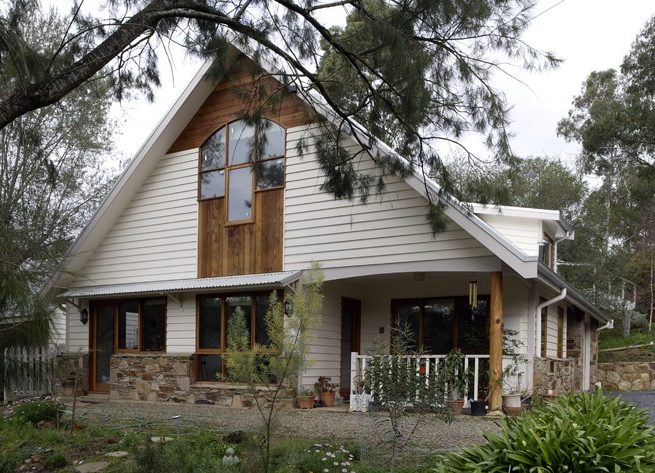 house exterior showing high ceiling