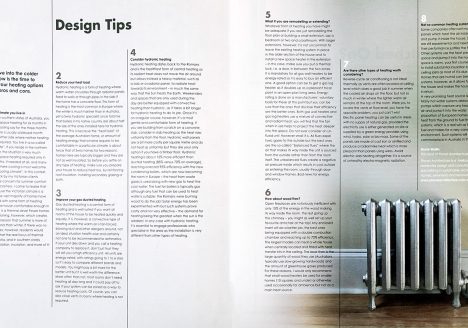 magazine spread from original Heating article